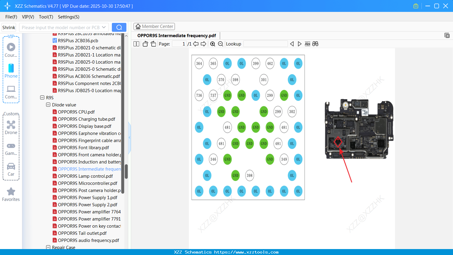 OPPOR9S Intermediate Frequency